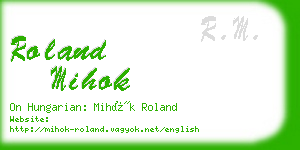 roland mihok business card